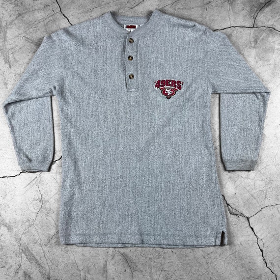 Vintage 49ers Long Sleeve Shirt  - henley  - Stre… - image 1