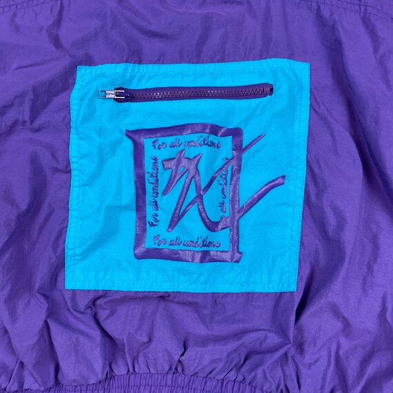 Vintage Purple and Yellow Windbreaker - Size L - … - image 5