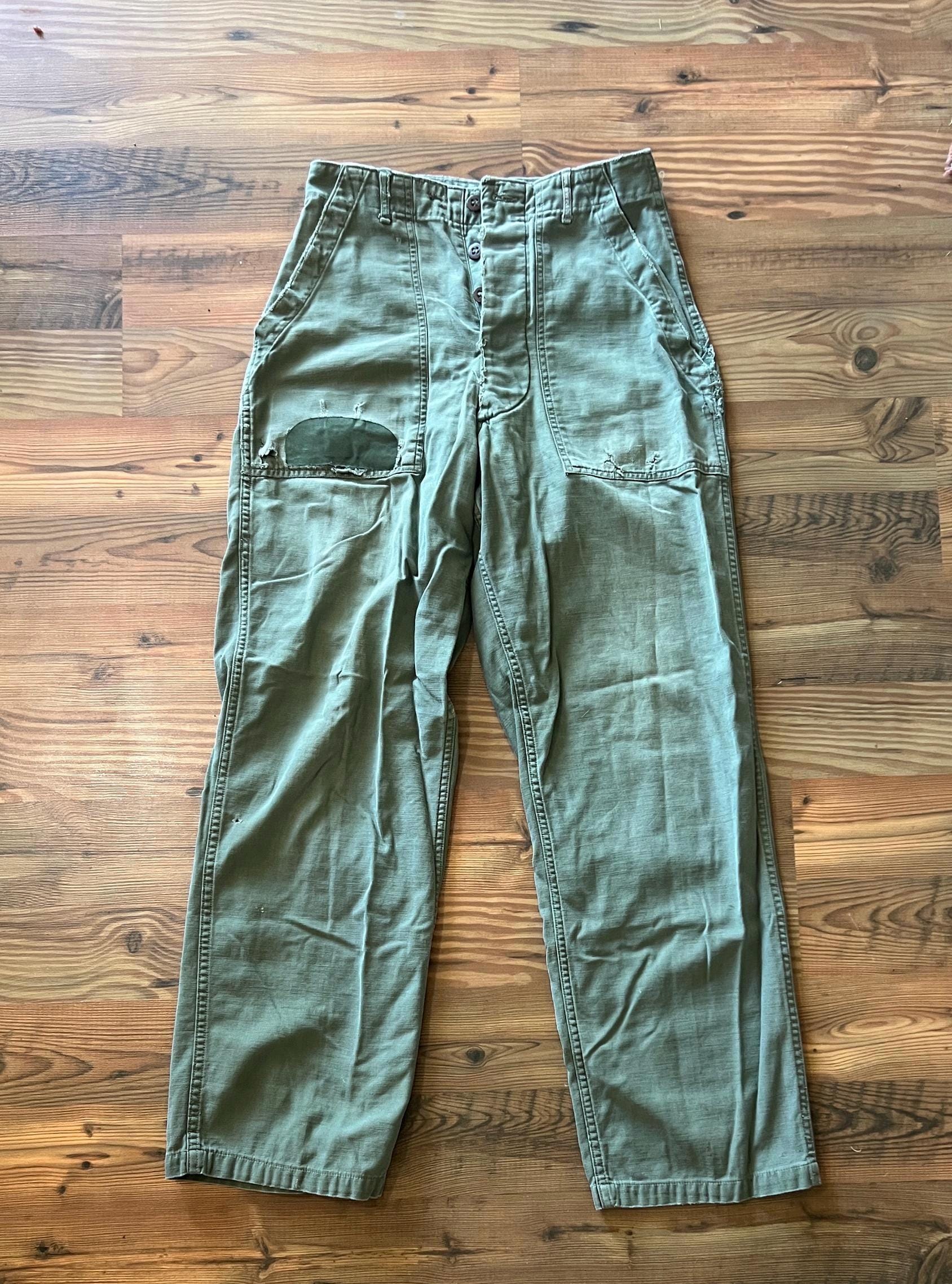 50‘s Vintage | French army alpine pants 50S Italian Military Motorcycle Pants Over Rubberized Beige