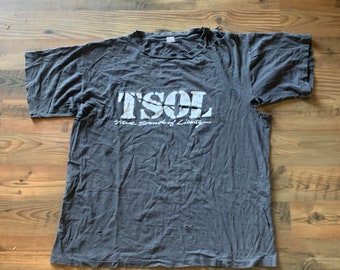 Vintage Single Stitch T Shirt- 80’s Punk - TSOL- True Sounds of Liberty Destroyed Tee Size MEDIUM