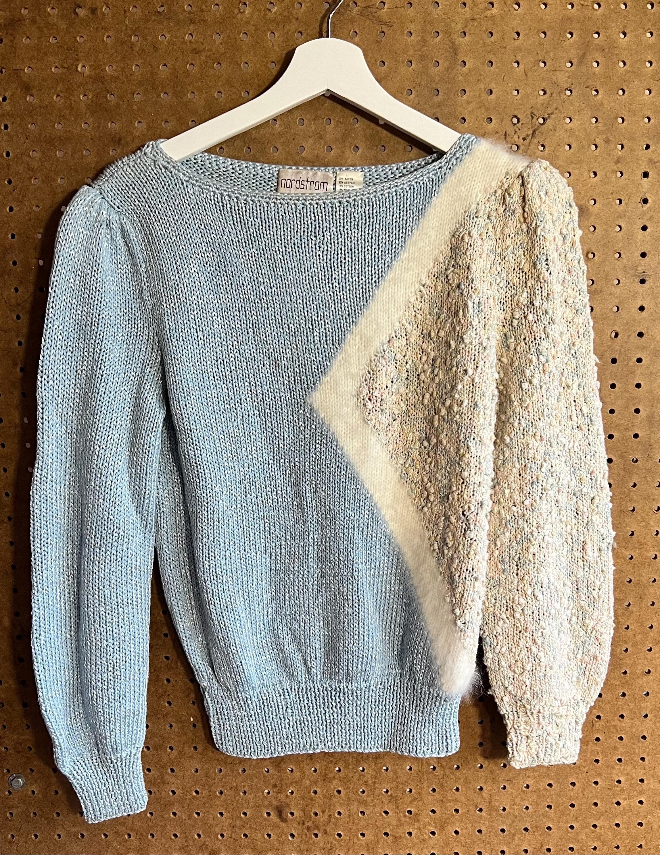 Vintage 1980's Nordstrom Sweater Angora Wool Rabbit Hair