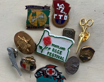 Mystery Pin Collection Choose 5 or 10 Pins Military- Religious -Tourist and More