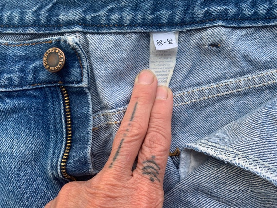 Vintage Dickies Work Pants Size 34 Blue Jeans Str… - image 6