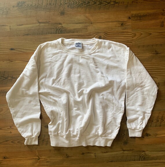 Vintage White Crewneck - Oversized Sweatshirt - A… - image 4