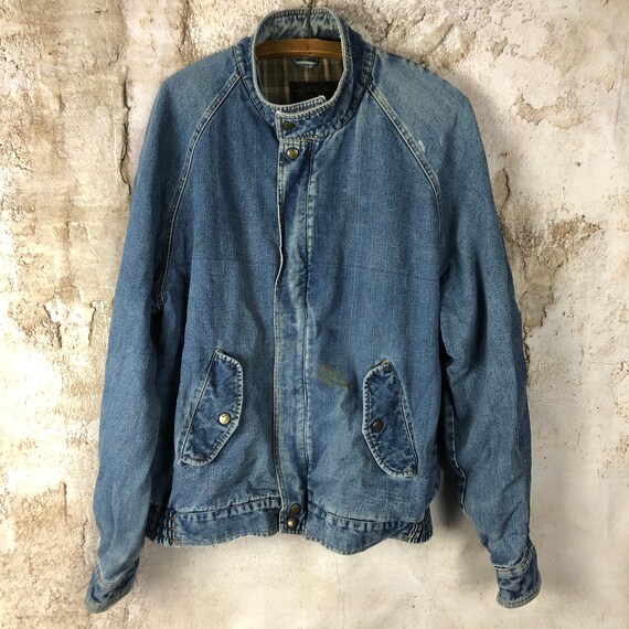 distressed blue jean jacket