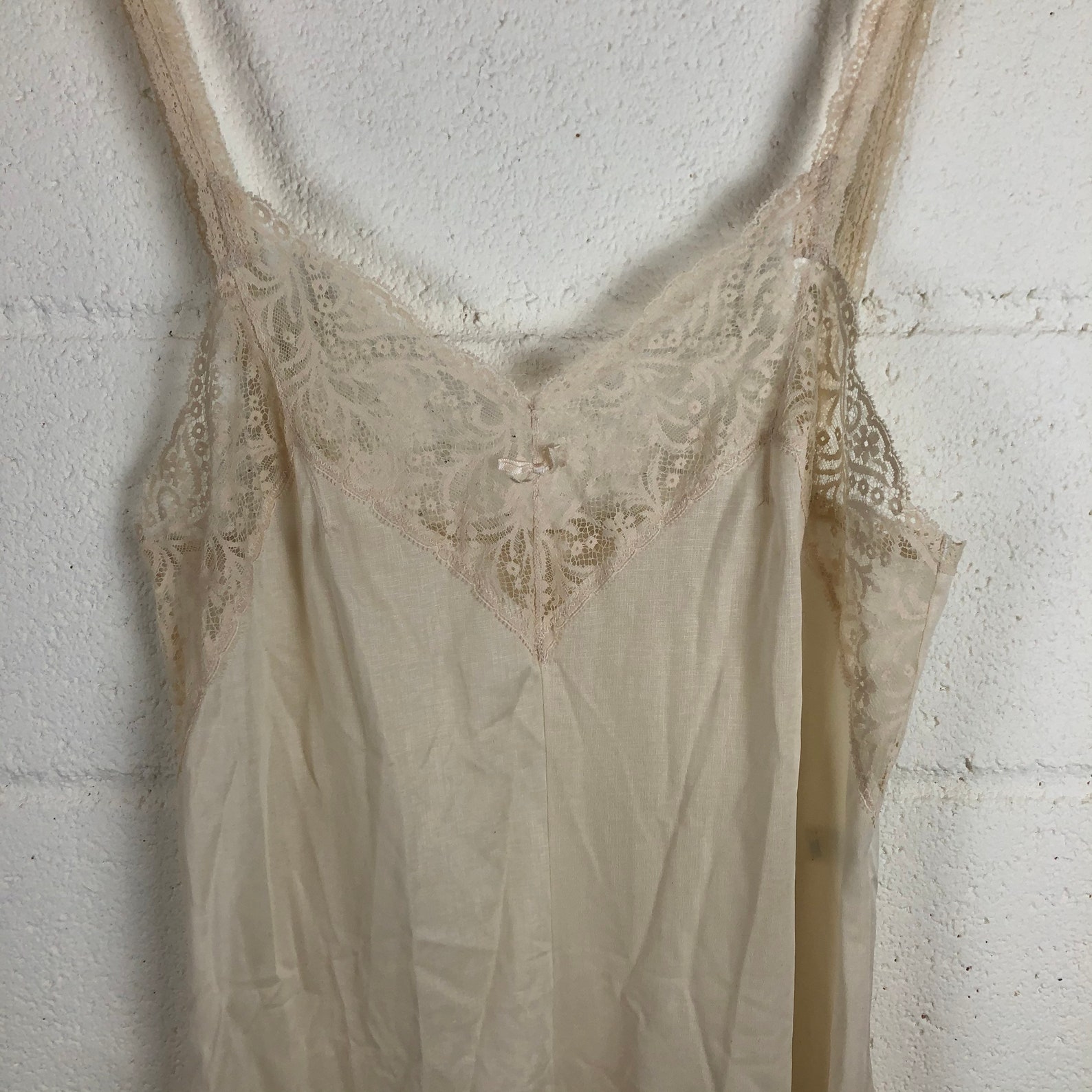 Vintage Cream Sheer Slip Baby Doll PJ's Chiffon | Etsy