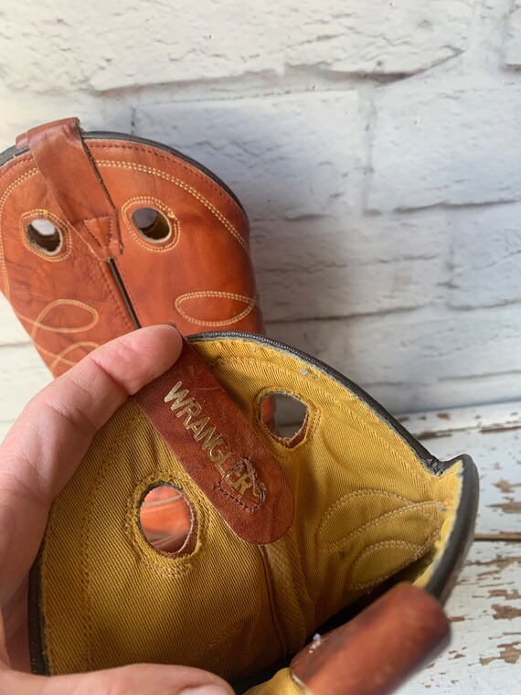 Vintage Wrangler Cowboy Boots - Brown  Cowgirl Bo… - image 8