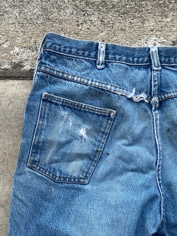Vintage Dickies Work Pants Size 34 Blue Jeans Str… - image 4