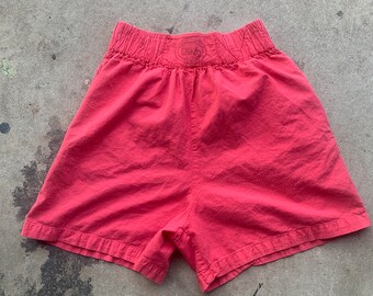 Vintage Fuchsia Shorts - Größe SMALL Cotton Jams Surf Shorts - Rosa Shorts Loungewear