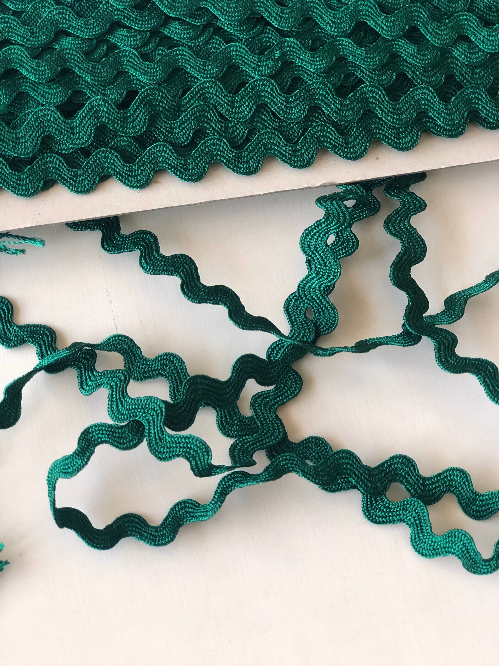 Dark Green Cotton Rick Rack Trim Craft Ribbon Half Cm Sewing Etsy