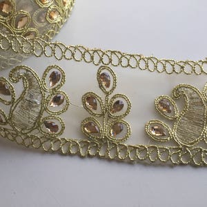 Gold Lace Trim Nynette Delightfully Narrow Metallic Gold Venice