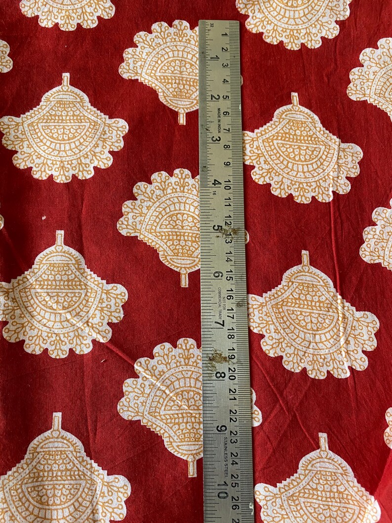 Block Print Fabric Indian Fabric 1.45 yard cut buta print Etsy