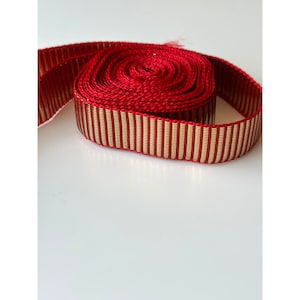 Rotgoldene Borte, Sari Borte, Zierborte mit Goldfaden, Lurexfaden und Goldfaden, 2 cm Meterware, Meterware,