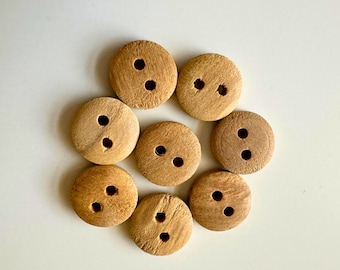 wooden buttons, Natural Wood Buttons, 18L Button, Wooden Buttons, 12 mm buttons, 2 Hole Buttons, Wooden Texture, Sewing Buttons, Diy craft