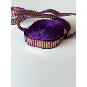 Acabamento roxo real dourado, acabamento indiano festivo, fio dourado e lurex, acabamento moderno, enfeite de borda de sari, acabamento de 1 cm por metro,