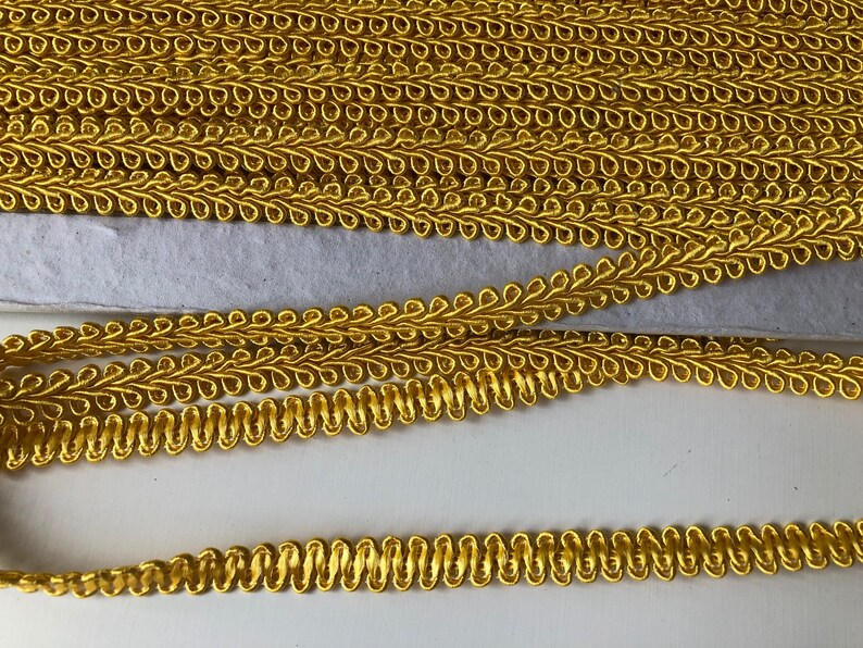 Yellow Cotton Gimp Braid Trim by the yard Yellow Trim 1.1 cm Etsy