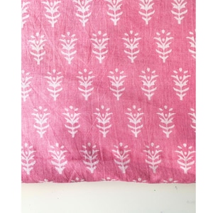 Indian Block Print, Indian cotton, Hand stamped printing, by the yard, Soft Pink Peace Block Print Fabric, sewing  and quilting fabric