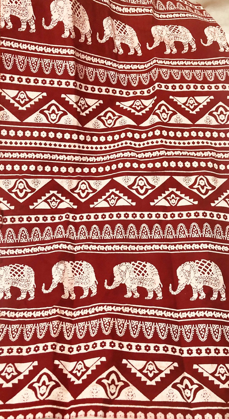 Elephant Print Fabric Boho Fabric 29 inch Alternate Etsy