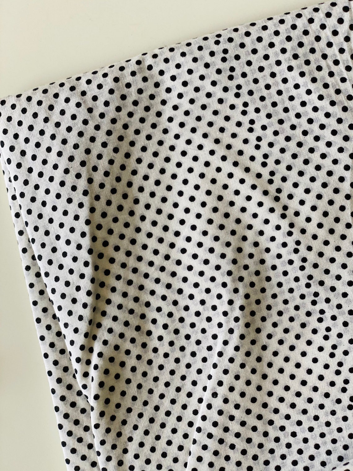 White and black fabric tiny spots dots print in Indian | Etsy