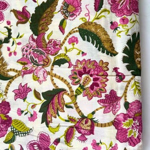 Hand Block schönen Blumendruck, lose Lagerware Textil Baumwolle Stoff, nähen und Quilten Stoff, Nähe Stoff, Kombi-Stoff