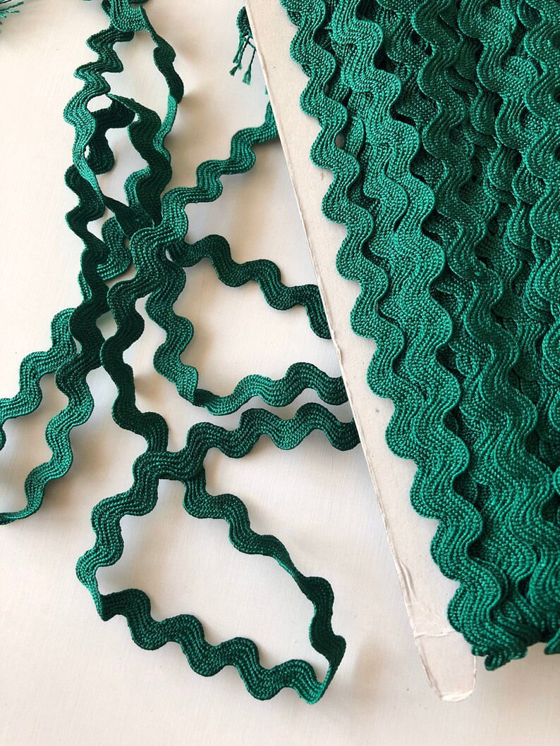 Dark Green Cotton Rick Rack Trim Craft Ribbon Half Cm Sewing Etsy