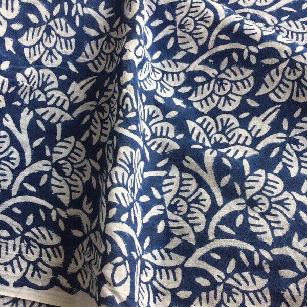Indian Cotton Fabric by the yard, Hand Block Print Fabric, hand stamped, Quilting fabric, Sewing Fabric, home decor fabric, apparel fabric