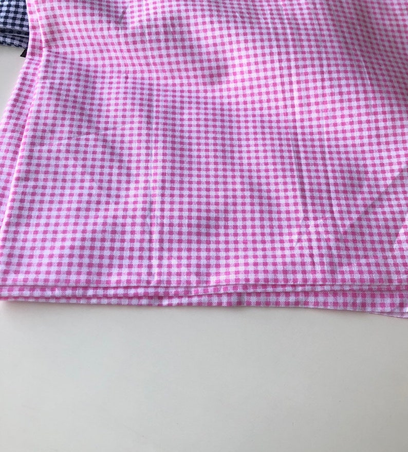 Gingham check gingham fabric baby pink and white gingham | Etsy