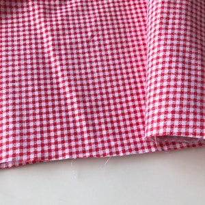 Carreaux vichy, tissu vichy, tissu vichy rouge et blanc, coupes de 34 pouces uniquement, tissu de coton indien, petits carreaux vichy imprimés