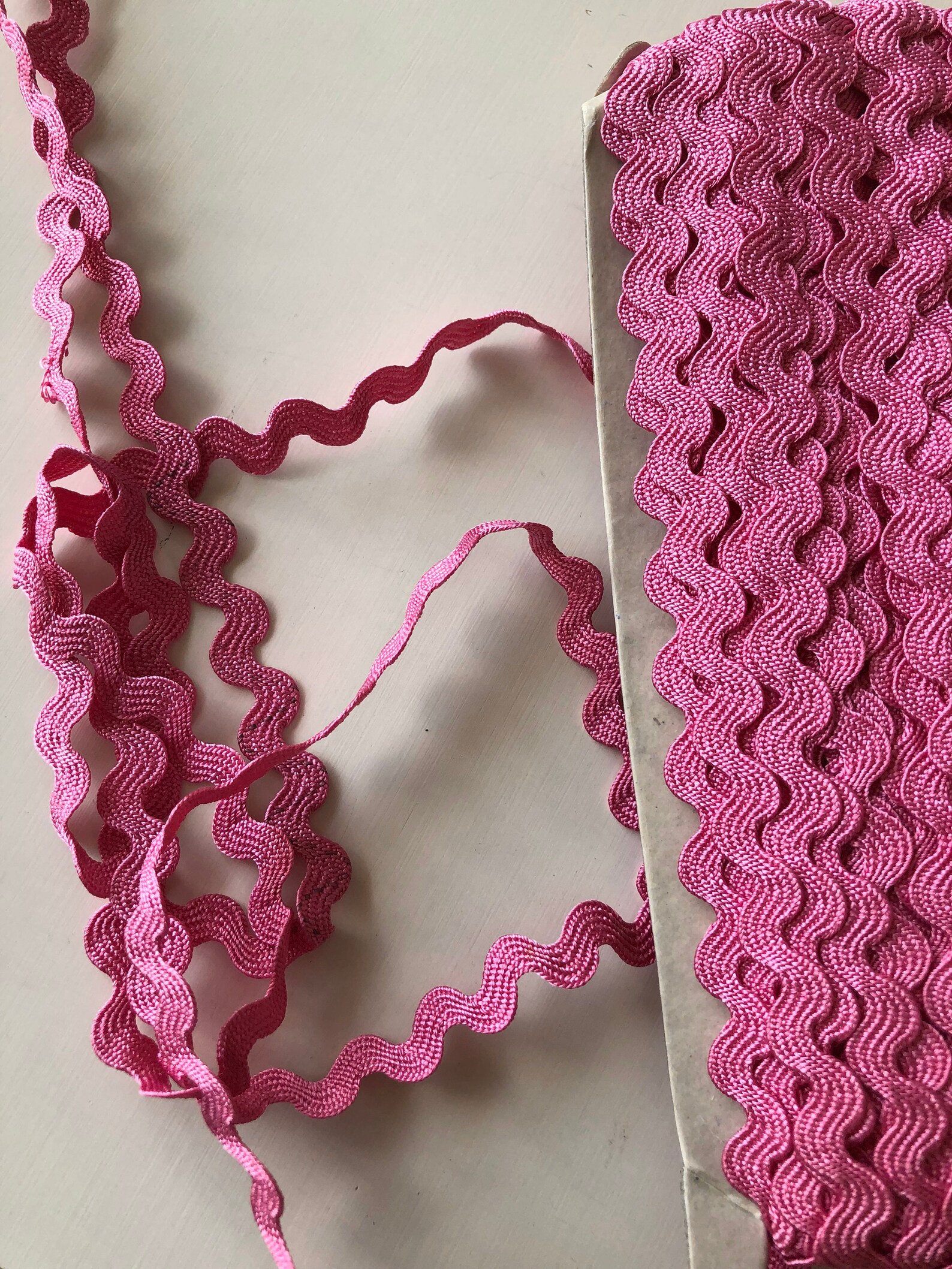 Pink Cotton Lace Ric Rac Trim 0.5 cm Sewing Trim Pink Ricrac Etsy