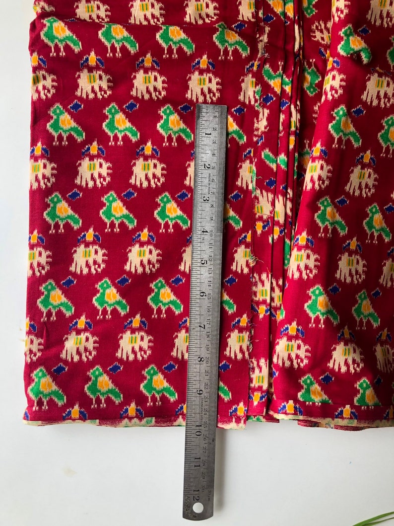 Patola Print Indian Cotton Fabric Bird and Elephant 4 yard | Etsy