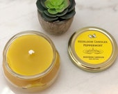 Peppermint Beeswax Candle - Essential Oil Candle