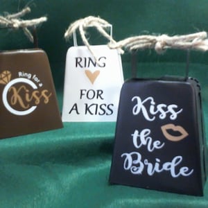 Cowbell, Wedding Bells, Kissing Bells, Wedding Favor, Ring for a kiss, Cowbell
