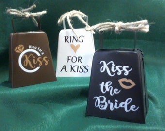 Cowbell, Wedding Bells, Kissing Bells, Wedding Favor, Ring for a kiss, Cowbell