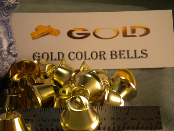 Buy 25 Bells for Crafting, 1-1/4 X 1-1/8 Inch GOLD Wedding Bells, Kissing  Bells, Wedding Favor, Christmas Ornament, Christmas Bell, Jingle Bell  Online in India 