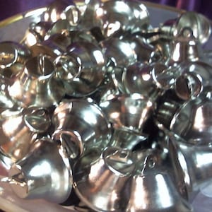 50 bells for crafting 1-1/4 x 1-1/8 inch, Kissing Bells, Wedding Favors, Wedding Bells, Christmas, Bells, Jingle Bell, Wedding Favor
