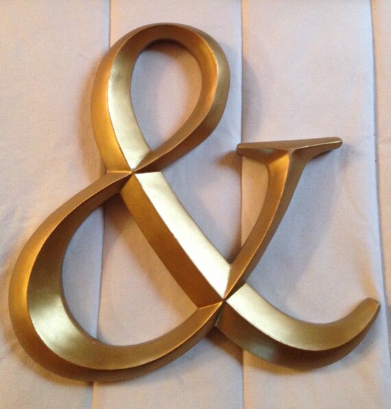 Large Wall Letters Ampersand Gold Letter Initials