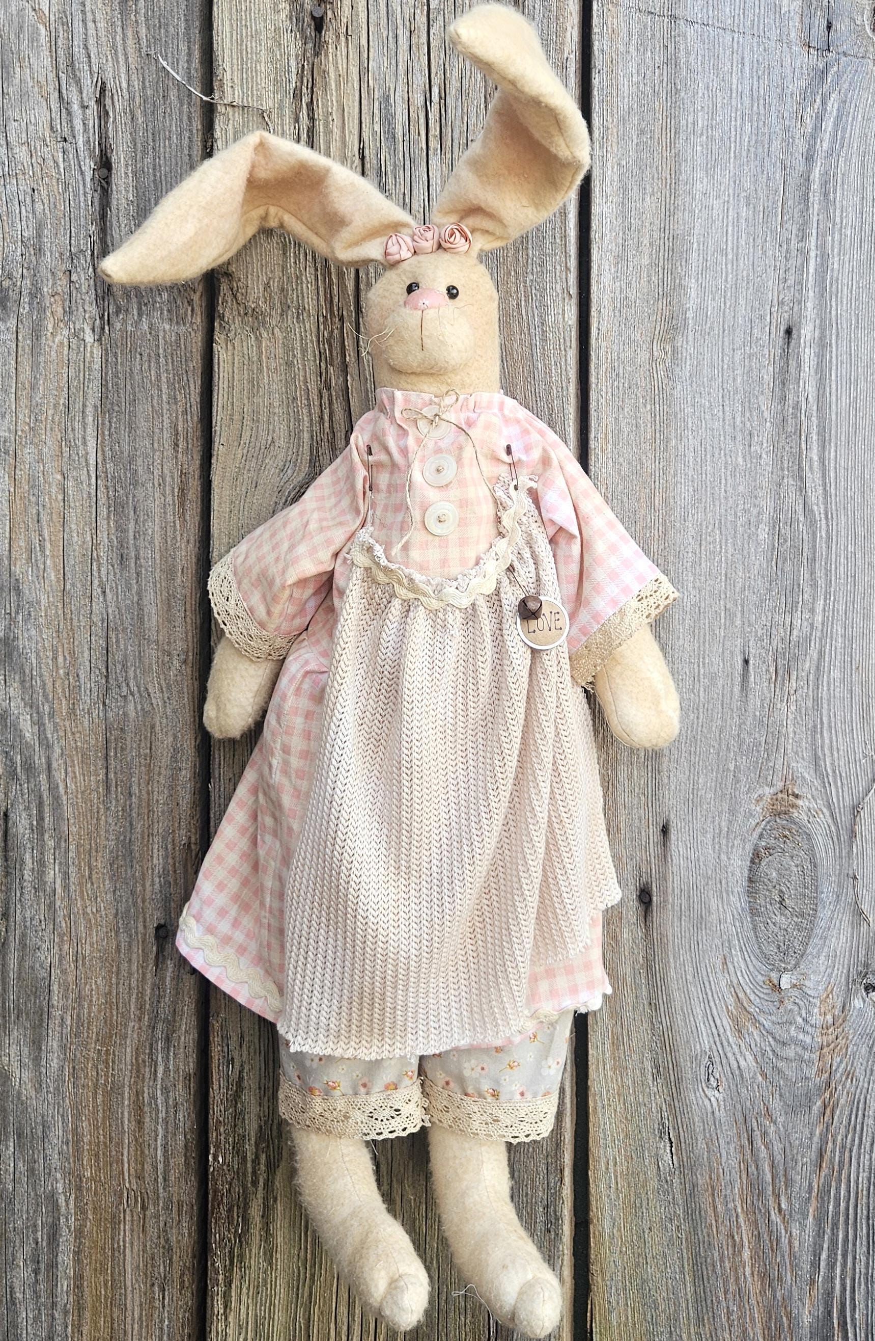 Country Rabbit Craft Country Bunny Sewing Pattern. Craft Pattern, DIGITAL DOWNLOAD PATTERN ...