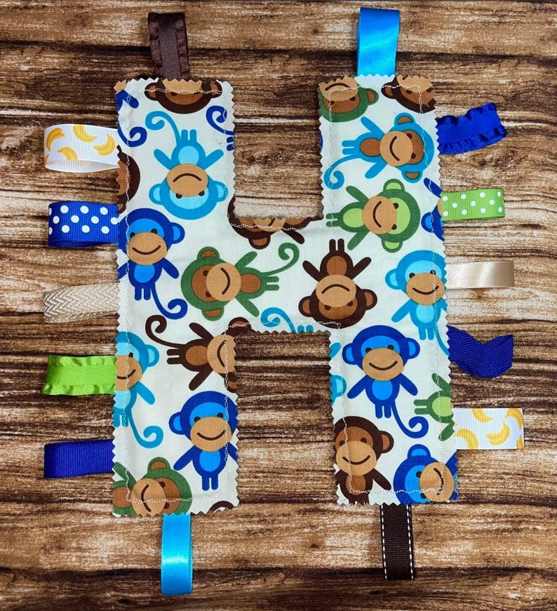 Baby shower present, sensory letter toy, personalized unique baby shower gift image 19