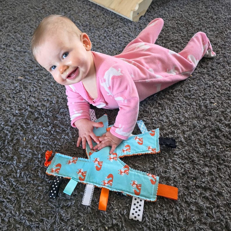 Baby shower present, sensory letter toy, personalized unique baby shower gift image 20