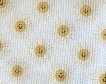 Sunshine ribbed knit bibs, sun urban rib knit reversible baby bib, summer baby shower gift, neutral baby bibs