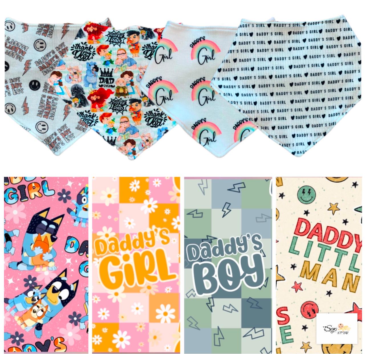 Father’s day baby bib, daddy’s girl, daddy’s boy, baby shower gift, gender neutral baby shower