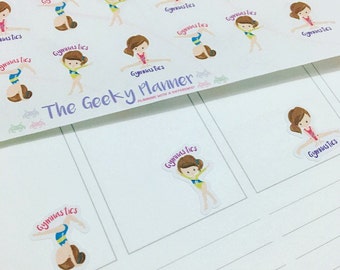 40 gymnastic planner sticker reminders great for all planners vertical recollections filofax