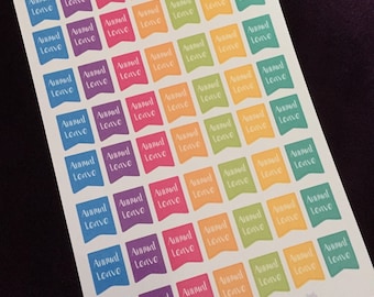 Annual leave holiday planner stickers great for most planners happy planner filofax kikki k etc