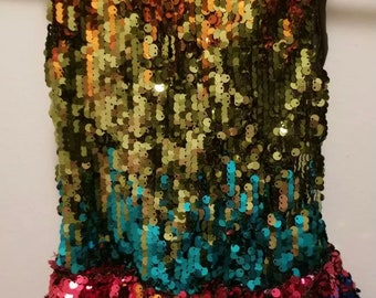 Rainbow Multicolored Sequin Costume