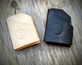 Lederen Wrap Wallet, Kleine Portemonnee, Minimalistische Portemonnee, Slanke Portemonnee, Credit Card Portemonnee, Lederen Portemonnee, Heren Portemonnee