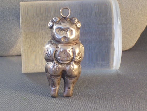 Antique Chinese Silver Baby Boy Charm Qing Dynasty - image 2