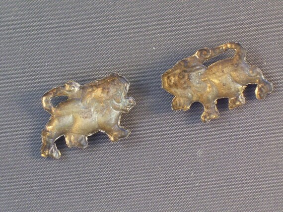 Antique Chinese Silver Hat Decorations Tiger Orna… - image 2