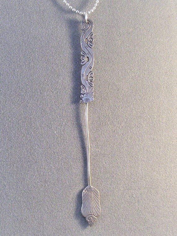 Antique Chinese Silver Miniature Sword Pendant Qi… - image 4