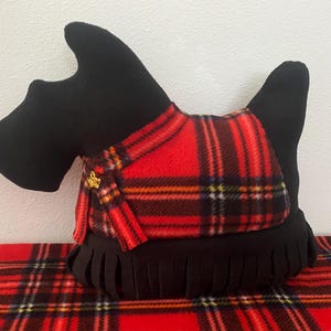 Stylin in my Royal Stewart - Scottie Pillow (Handmade)
