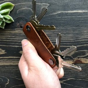 Luxury Leather Key Holder, Leather Key Chain, Leather Key Wallet, Leather Key Organizer, Leather Key Case image 2